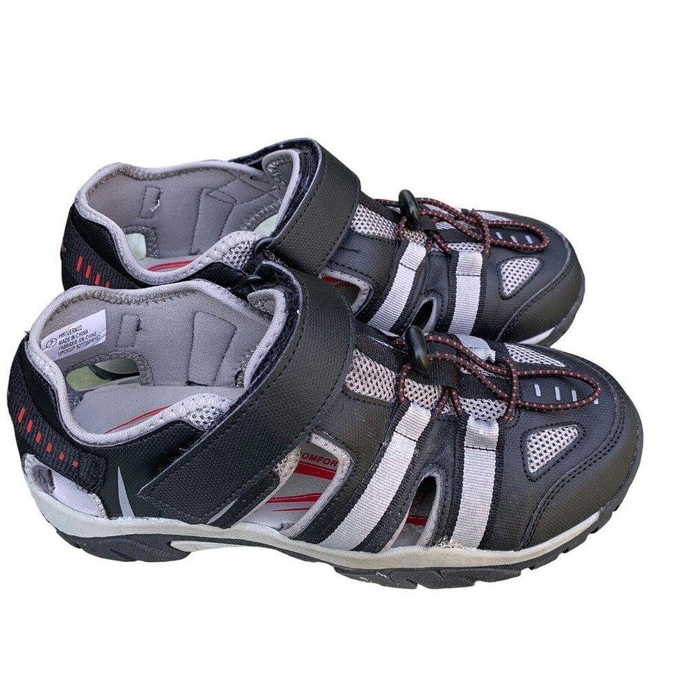 Ozark Trail Men's River Sandals Black Gray Size 7 Hiking Shoes Rugged Terrain‍